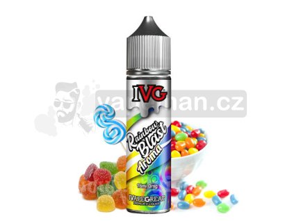 Příchuť IVG S&V: Menthol Rainbow Blast (Chladivé sladké bonbony) objem 18ml tabáková nálepka Kolek Q