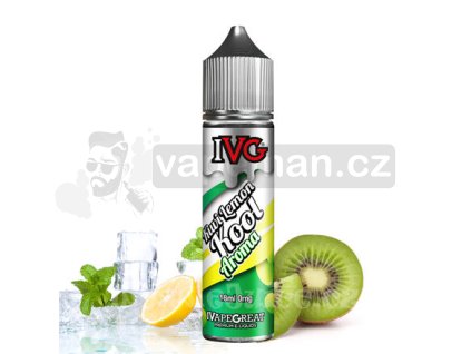 Příchuť IVG S&V: Menthol Kiwi Lemon Kool (Kiwi a citron s mentolem) objem 18ml tabáková nálepka Kolek Q
