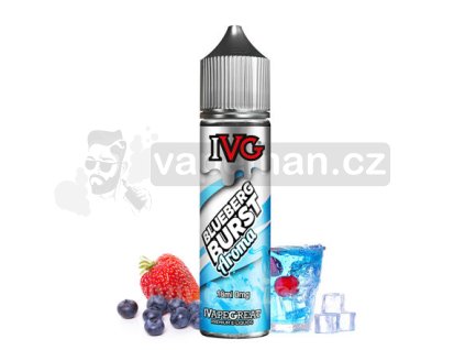 Příchuť IVG S&V: Menthol Blueberg Burst (Chladivý ovocný mix) objem 18ml tabáková nálepka Kolek Q
