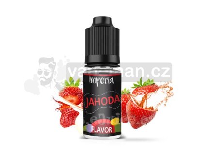 Příchuť Imperia Black Label: Jahoda objem 10ml tabáková nálepka Kolek R
