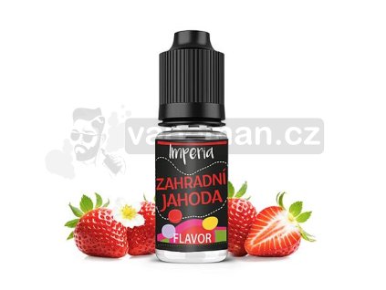 Příchuť Imperia Black Label: Zahradní Jahoda objem 10ml tabáková nálepka Kolek R