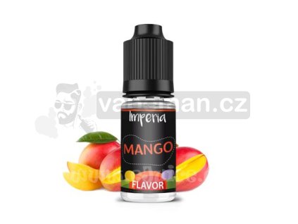 Příchuť Imperia Black Label: Mango objem 10ml tabáková nálepka Kolek R
