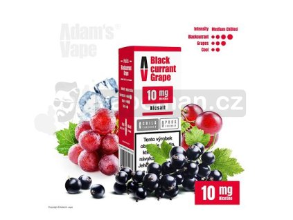 Adam's Vape SALTS Blackcurrant Grape (Černý rybíz a hroznové víno)