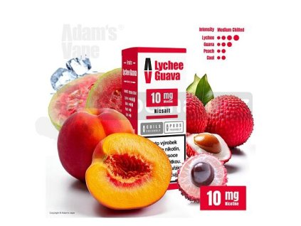 Adam's Vape SALTS Lychee Guava (Liči, guava a broskev)