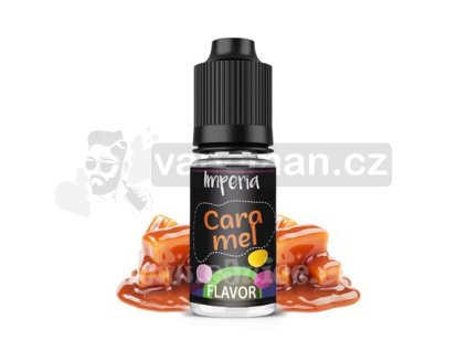 Příchuť Imperia Black Label: Caramel objem 10ml tabáková nálepka Kolek R