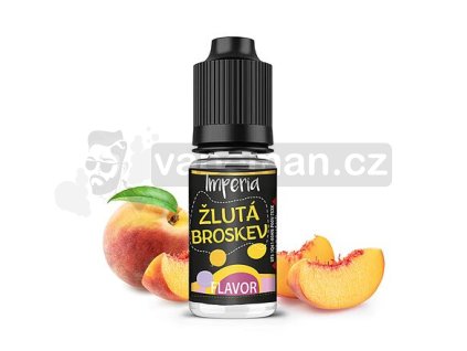 Příchuť Imperia Black Label: Žlutá Broskev objem 10ml tabáková nálepka Kolek R