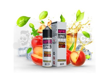 Příchuť Infamous LongZ S&V: Peach Ice Tea (Vychlazený broskvový čaj) objem 10ml tabáková nálepka Kolek R