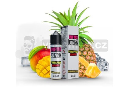 Příchuť Infamous LongZ S&V: Pineapple Mango (Osvěžující mango a ananas) objem 10ml tabáková nálepka Kolek R