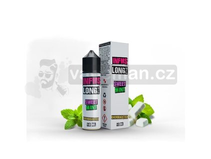 Příchuť Infamous LongZ S&V: Sweet Mint (Sladká jemná máta) objem 10ml tabáková nálepka Kolek R