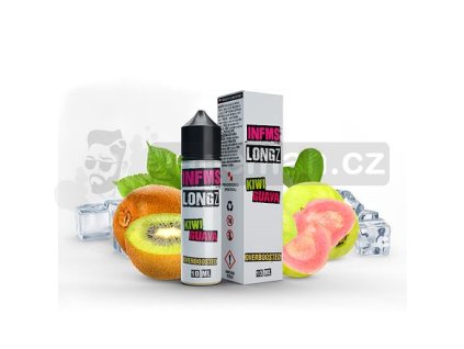 Příchuť Infamous LongZ S&V: Kiwi Guava (Ledové kiwi a guava) objem 10ml tabáková nálepka Kolek R