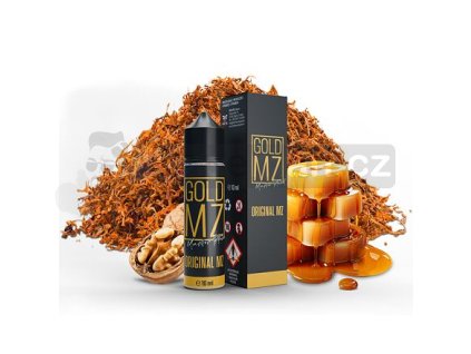 Příchuť Infamous Originals S&V: Gold MZ Original MZ (Jemný karamelový tabák) objem 10ml tabáková nálepka Kolek R