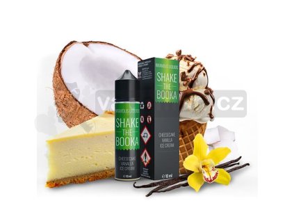 Příchuť Infamous Originals S&V: Shake The Booka (Cheesecake se zmrzlinou a kokosem) objem 10ml tabáková nálepka Kolek R