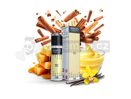 Příchuť Charlie's Chalk Dust S&V: Dream Cream (Vanilkový krém s karamelem a skořicí) objem 10ml tabáková nálepka Kolek R