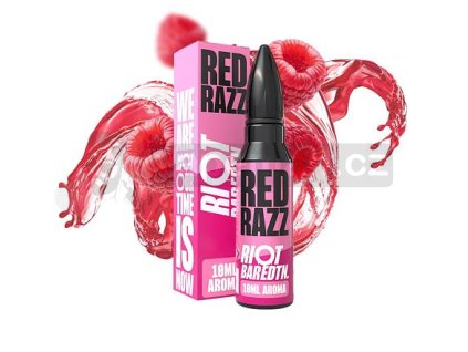 Riot BAR EDTN S&V: Red Razz (Malinová tříšť) objem 10ml tabáková nálepka Kolek R