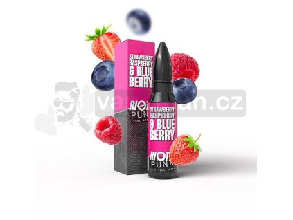Příchuť Riot Squad PUNX S&V: Jahoda, borůvka a malina objem 10ml tabáková nálepka Kolek R