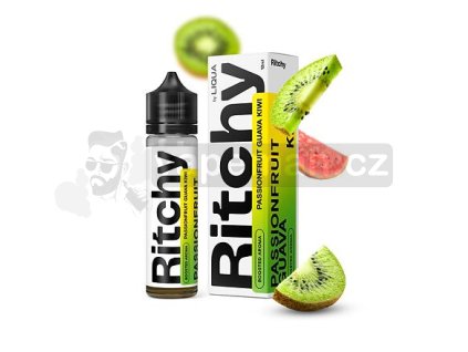 Příchuť Ritchy S&V: Passionfruit Guava Kiwi (Svěží marakuja, guava a kiwi) objem 12ml tabáková nálepka Kolek R