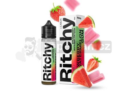 Příchuť Ritchy S&V: Strawberry Watermelon Gum (Jahodovo-melounová žvýkačka) objem 12ml tabáková nálepka Kolek R