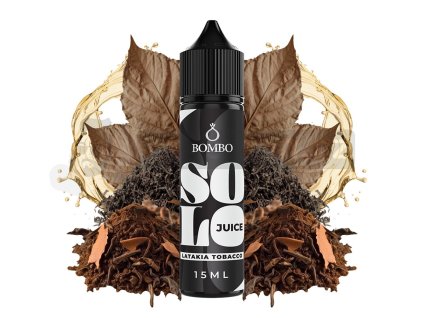 Příchuť Bombo Solo Juice S&V: Latakia Tobacco (Tabák latakia) objem 15ml tabáková nálepka Kolek R
