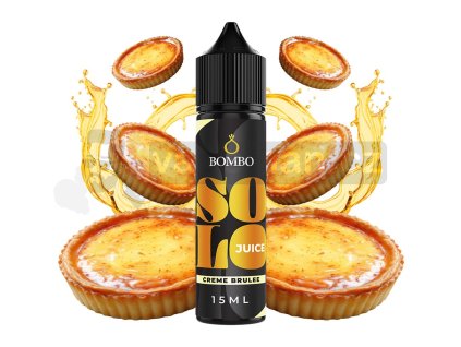 Příchuť Bombo Solo Juice S&V: Creme Brulee (Tradiční Creme Brulee) objem 15ml tabáková nálepka Kolek R