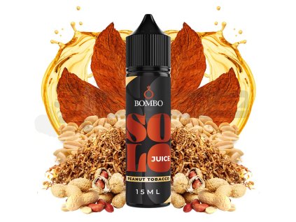 Příchuť Bombo Solo Juice S&V: Peanut Tobacco (Tabák s arašídy) objem 15ml tabáková nálepka Kolek R