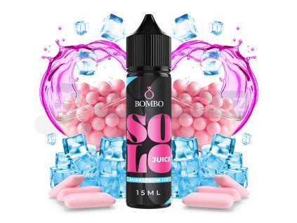 Příchuť Bombo Solo Juice S&V: Bubblegum Ice (Sladká žvýkačka na ledu) objem 15ml tabáková nálepka Kolek R