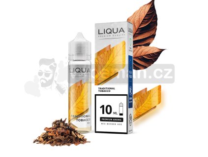 Příchuť LIQUA Mix&Go: Traditional Tobacco (Dřevitý tabák) objem 10ml kolek R