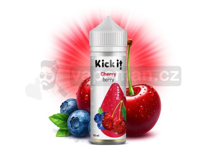 Příchuť KickIt S&V: Cherry Berry (Třešeň a borůvka) objem 10ml kolek R