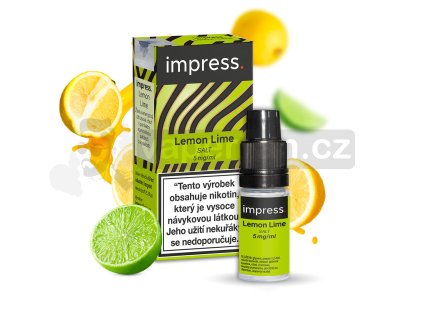 Impress Salt Lemon Lime (Citron a limetka) 10ml intenzita nikotinu 5mg kolek R (Intenzita nikotinu 5mg, Kolek R)