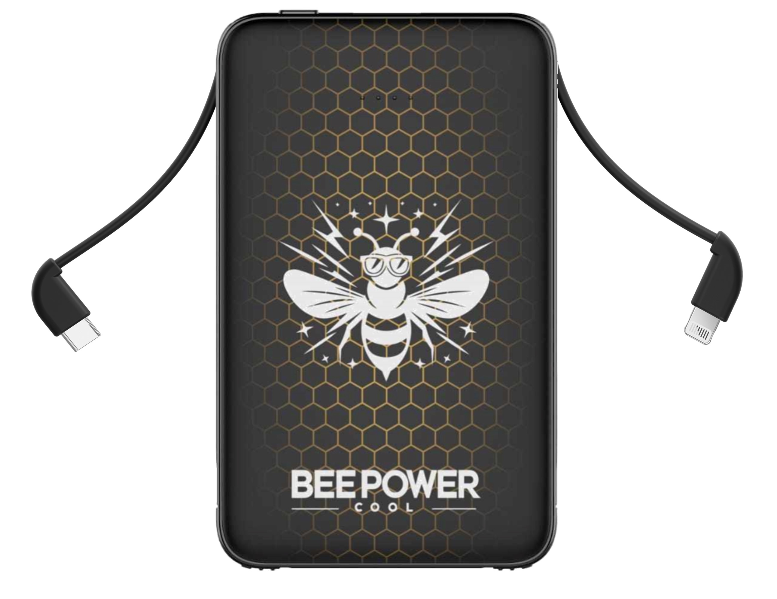 Kapesní 5000mAh powerbanka s věstavěnými USB-C & Lightning konektory mAh: 5000 mAh