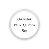 Sada O-kroužků / těsnění 22x1,5 mm (5ks)