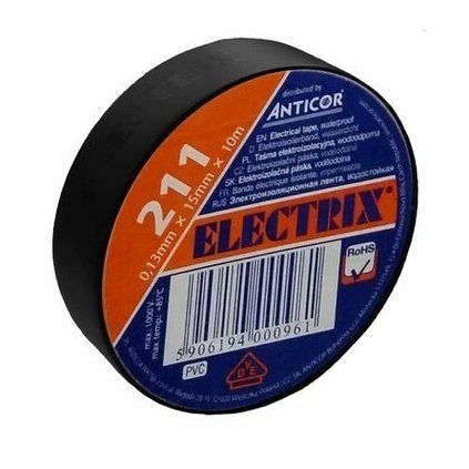 Electrix 211 PVC/15×10­×0,13/černá