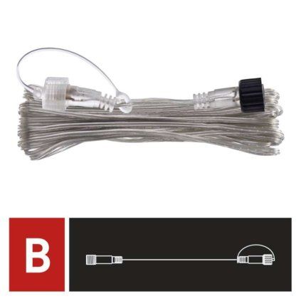 CONNECT EXT. WIRE 10M IP44 TRANSPARENT