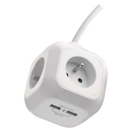 PRODLUŽ. 4Z 1,9M +2× USB