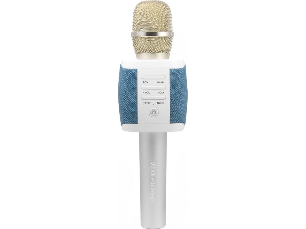 Přenosný reproduktor Technaxx FABRIC BT-X44, karaoke mikrofon, modrý