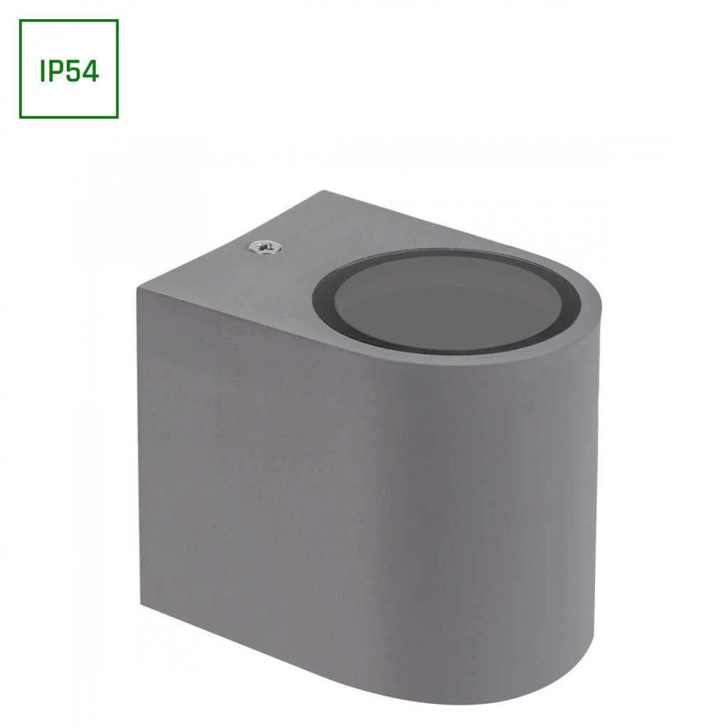 PARETE GU10 X1 JEDNOSMĚROVÉ SVÍTIDLO 250V IP54 80 X 73 X 95MM ŠEDÉ