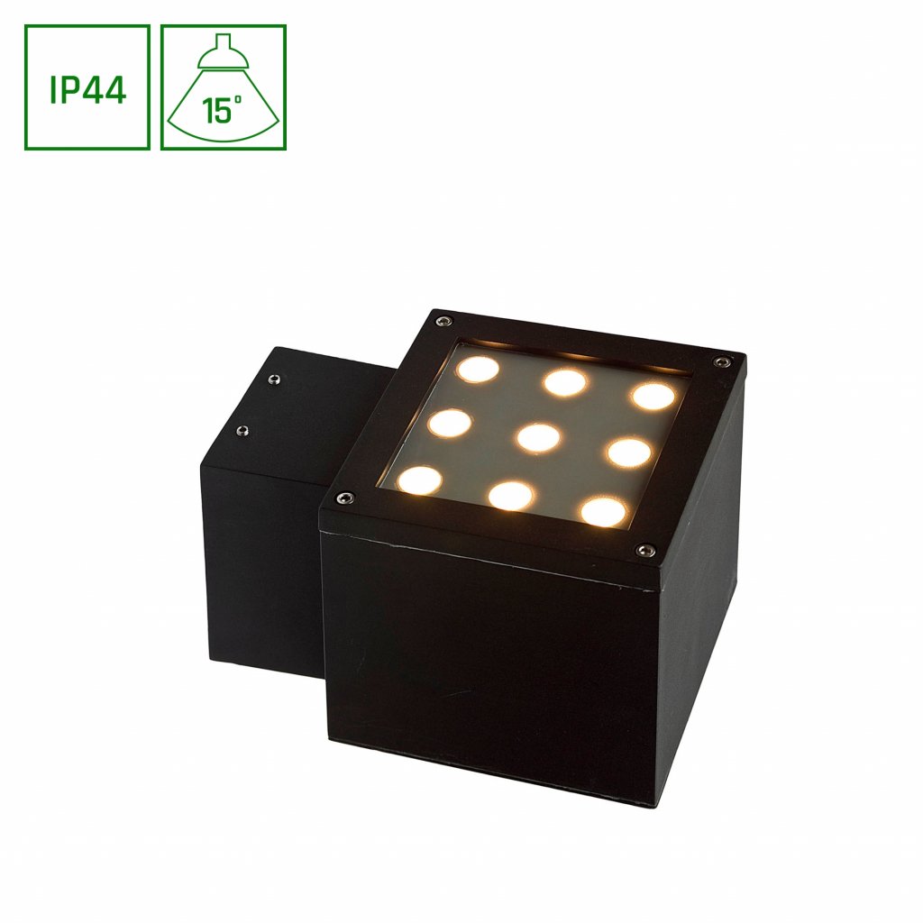TORRE 9LED CREE 15DEG 230V 9W IP44 NW NÁSTĚNNÁ