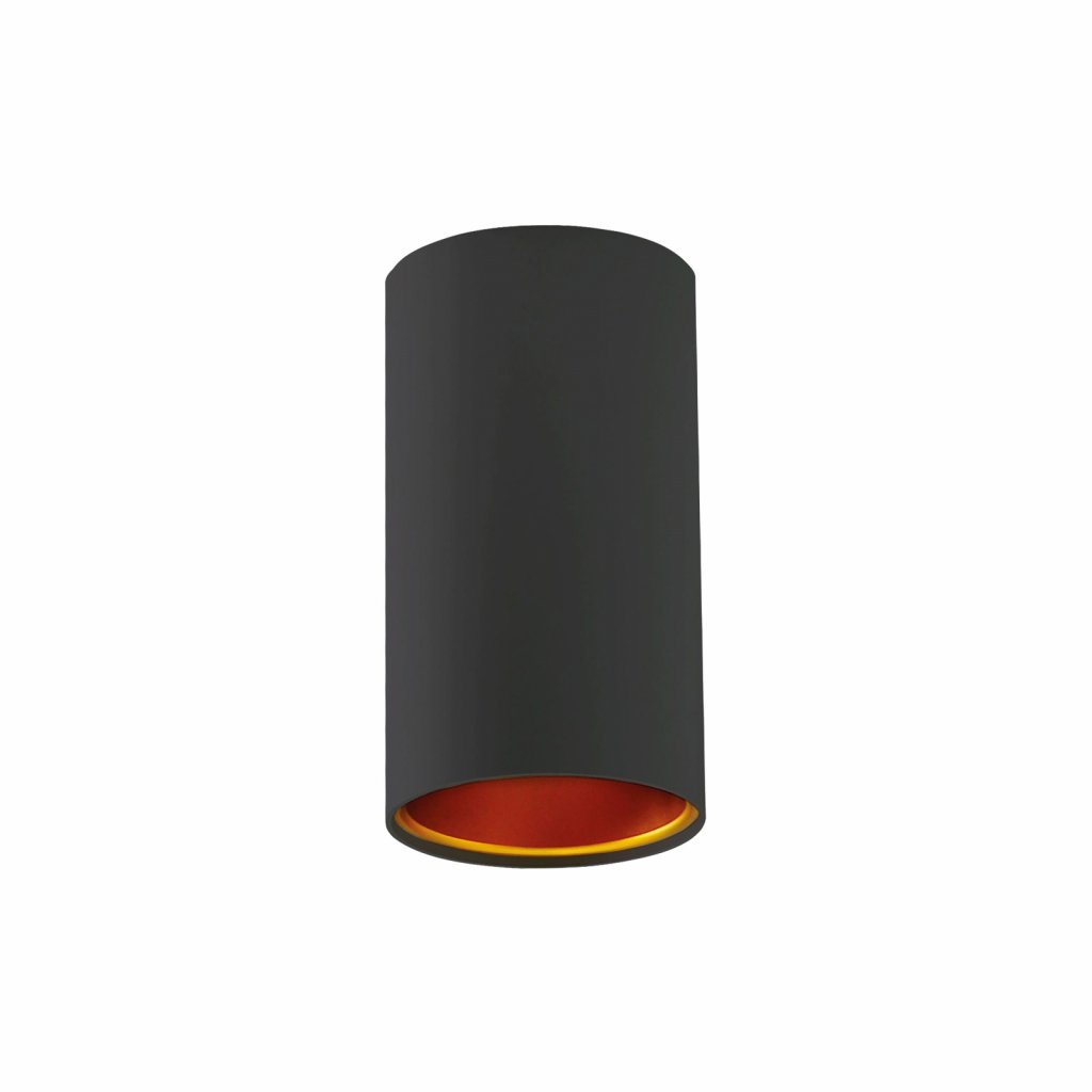 CHLOE GU10 IP20 TRUBIČKA ČERNÁ ZLATÁ NENASTAVITELNÁ BODOVACÍ ŽÁROVKA