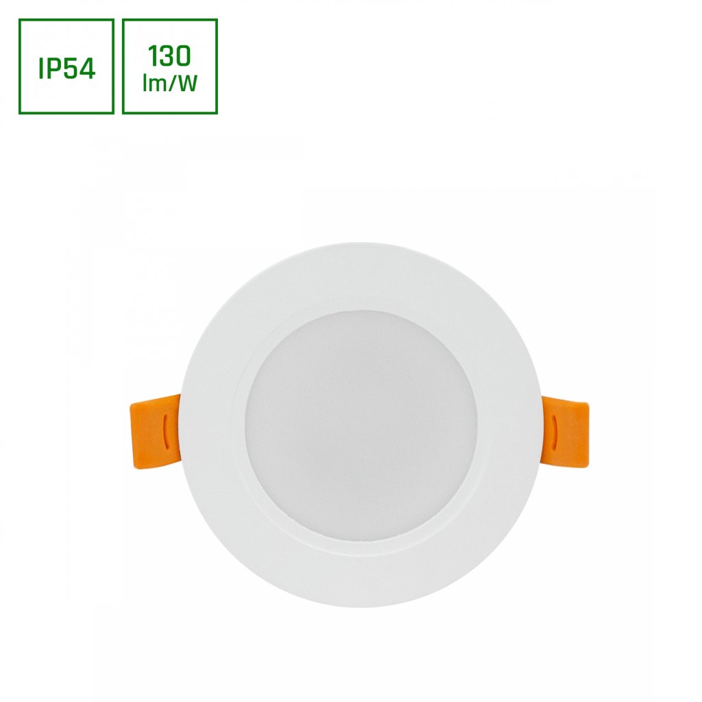 DURE 3 ZApuštěné svítidlo 5W CW 230V 110° IP54 IK06 95X31 BÍLÉ KULATÉ INTEGROVANÝ PŘEDŘADIČ