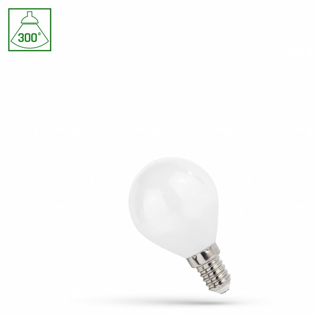 LED koule G45 E-14 230V 1W COG WW MLÉČNÉ SPEKTRUM