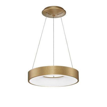 Závěsné svítidlo RANDO THIN broušený zlatý hliník a akryl LED 30W 230V 3000K IP20 stmívatelné - NOVA LUCE