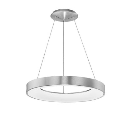 Závěsné svítidlo RANDO THIN broušený stříbrný hliník a akryl LED 50W 230V 3000K IP20 stmívatelné - NOVA LUCE