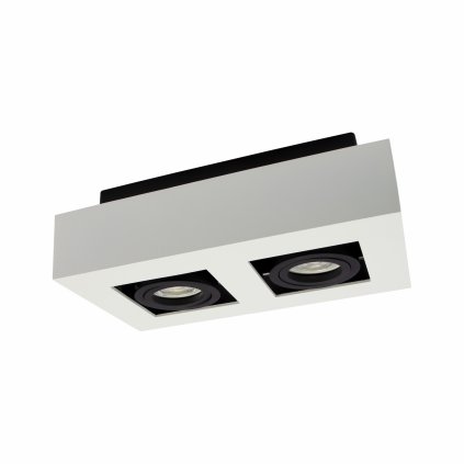 MIRORA GU10 X2 VRCHNÁ ŽÁROVKA GU10 250V IP20 255X145X85MM BÍLÁ ČERNÁ OBDÉLNÍKOVÁ NASTAVITELNÁ BODOVÁ SVÍTIDLA