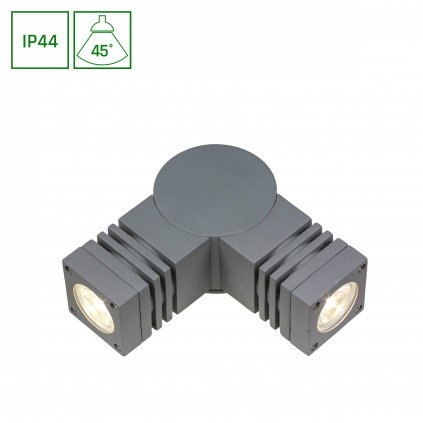 TORRE 230V 3,6W 2X1LED CREE 45° NAHORU+BOČNÍ IP44 NÁSTĚNNÁ CW