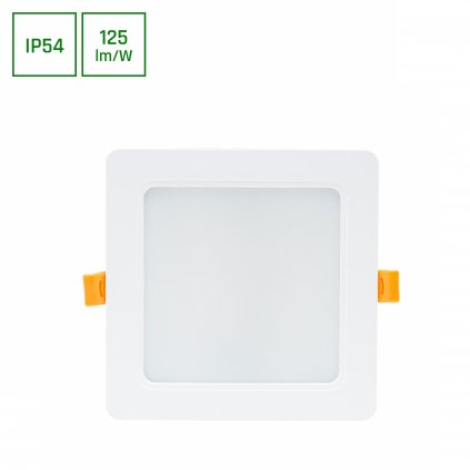 DURE 3 ZApuštěné svítidlo 12W NW 230V 110° IP54 IK06 145X145X34 BÍLÝ ČTVERCOVÝ INTEGROVANÝ OVLADAČ