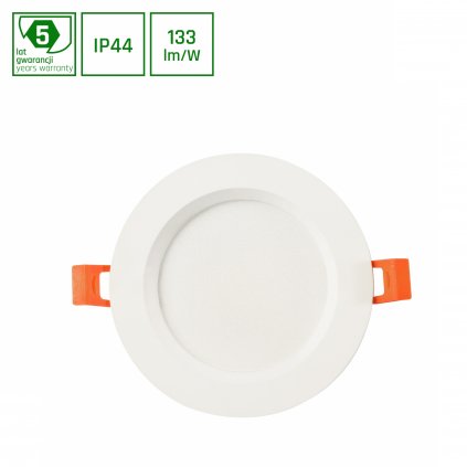 Zápustné svítidlo DURE 3 MAX 12W WW 230V 110° IP44 IK06 FI140x30 BÍLÉ KULATÉ ZÁRUKA 5 LET