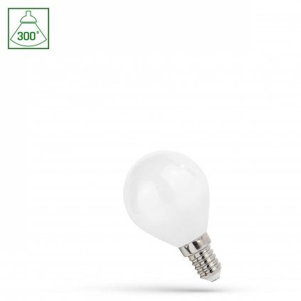 LED koule G45 E-14 230V 1W COG WW MILKY SPECTRUM