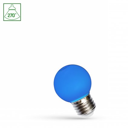 LED KOULE G45 E-27 230V 1W MODRÁ PCV SPECTRUM