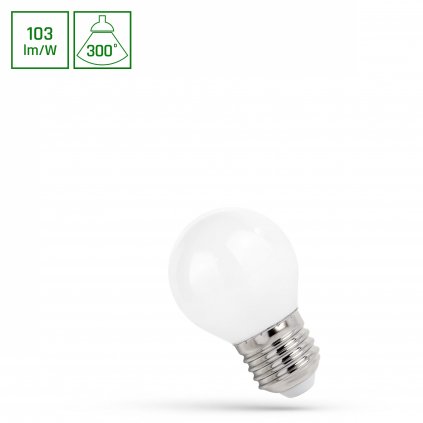 LED koule G45 E-27 230V 4W COG NW MILKY SPECTRUM