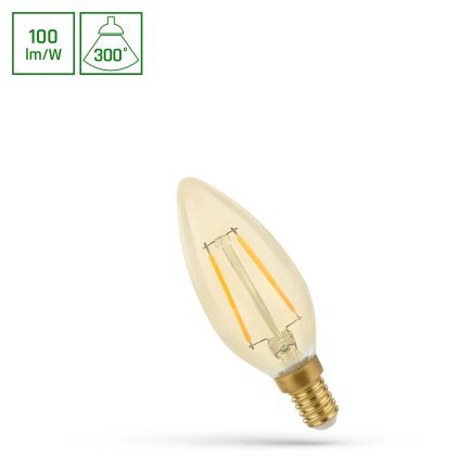 LED svíčka C35 E-14 230V 5W COG WW RETROSHINE SPECTRUM