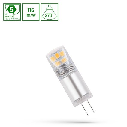 LED G4 12V 2W CW 5LETÁ ZÁRUKA PREMIUM SPECTRUM